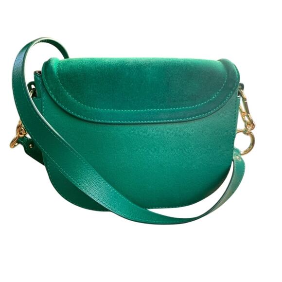Green Leather & Suede See by Chloé Mara Crossbody Bag - Picture 3 of 10